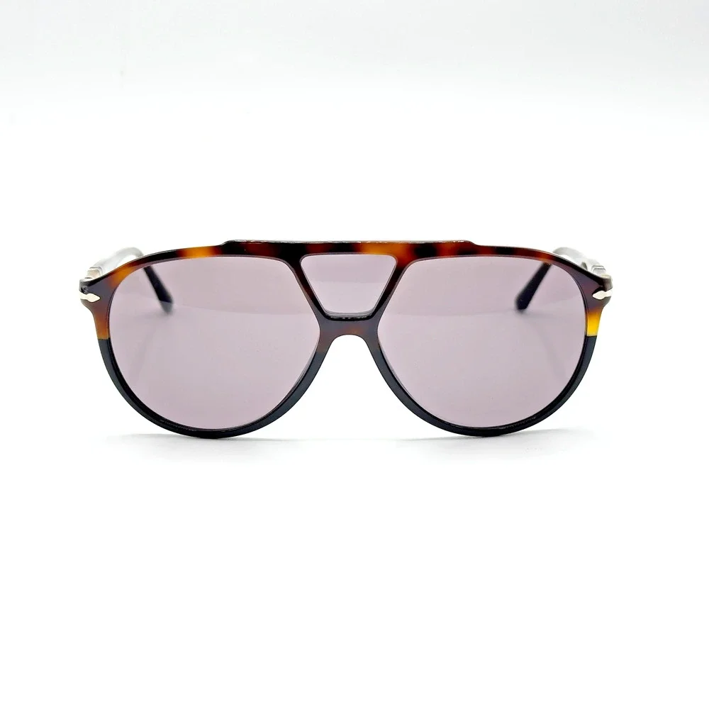 Persol Sunglasses PO3217S 1089R5 Brown Black Tortoise Pilot Frame Grey Lens 59mm